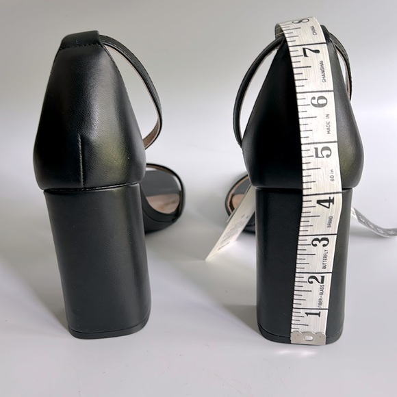 A New Day Shelly Women's Block Heel Open Toe Sandals Memory Foam Black - Picture 6 of 14